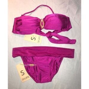 Sauipe Fuschia Hot Pink Claire Bikini NWT Small